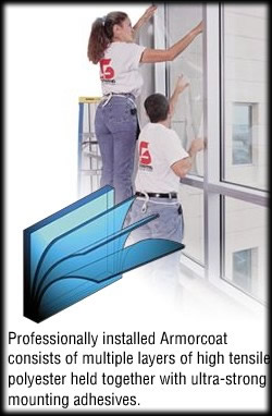 Professionally installed Armorcoat offers 24 hour protection